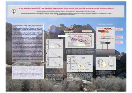 Sr and Nd isotopic evolution in Late Cretaceous lower to upper crustal granitic rocks from the Transverse Ranges, southern California[removed]