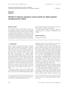 PM 9&#x002F;National regulatory control system for Epitrix species damaging potato tubers