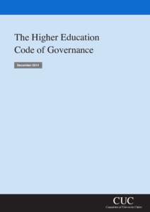 Section 1 / P. 1  The Higher Education Code of Governance December 2014