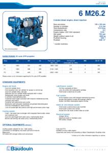 Réf. IC 01/A LD SCM26.2 4 stroke diesel engine, direct injection 150 x 150 mm