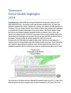 Tennessee Forest Health Highlights 2014