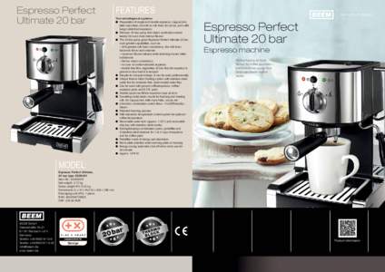 Espresso Perfect Ultimate 20 bar MODEL:  Espresso Perfect Ultimate,