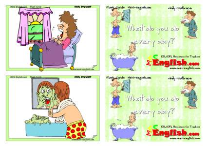 MES English - Daily Routines - flashcards
