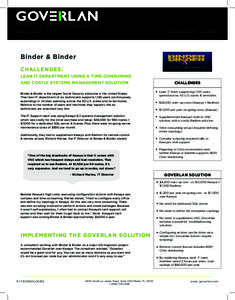 COMPLEX IT SYSTEMS MANAGEMENT MADE EASY CASE STUDY  |  LEGAL  Binder & Binder