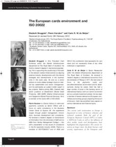 Karsten:JSC page.qxd[removed]:31 Page 80  Journal of Payments Strategy & Systems Volume 6 Number 1 The European cards environment and ISO 20022