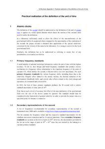 SI Brochure Appendix 2. Practical realization of the definition of the unit of time  Practical realization of the definition of the unit of time