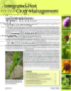 Integrated Pest & Crop Management A Lot of Calls about Carryover by Kevin Bradley