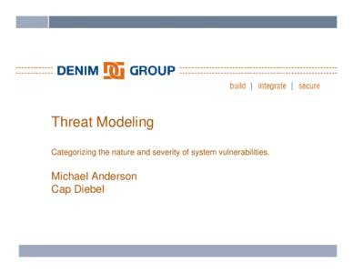Microsoft PowerPoint - ISSA threat modeling.ppt [Read-Only]