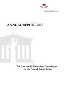 ANNUAL REPORT[removed]The Austrian Parliamentary Commission for the Federal Armed Forces  The Austrian Parliamentary Commission for the