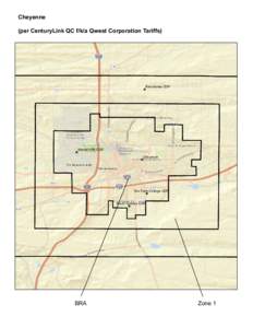 Cheyenne (per CenturyLink QC f/k/a Qwest Corporation Tariffs) Ranchettes CDP  Warren AFB CDP