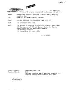 Ser Admid033  - Unclassified upbn removal of Enclosures (1) and (2). From: To : Subj