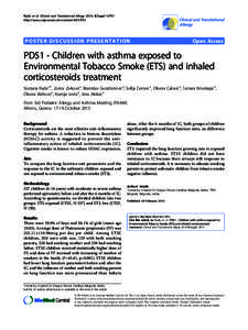 Radic et al. Clinical and Translational Allergy 2014, 4(Suppl 1):P51 http://www.ctajournal.com/content/4/S1/P51 POSTER DISCUSSION PRESENTATION  Open Access