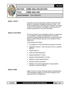 Microsoft Word - IM-2600 Crime Analysis Section[removed]doc