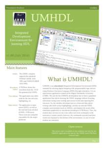 Presentation brochure  UMHDL UMHDL Integrated