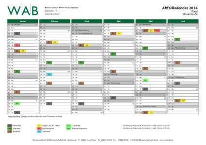 Abfallkalender[removed]Westerwaldkreis-AbfallwirtschaftsBetrieb Bodenerstr. 15  Wied