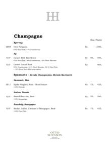 Champagne Glas/Flaske EpernayDom Perignon