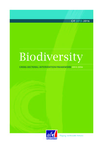 CIFBiodiversity Cross-sectoral Intervention Framework  5