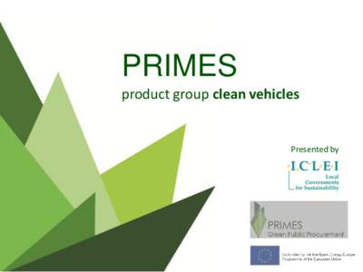 PRIMES product group clean vehicles Presented by  PRIMES