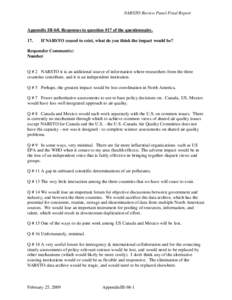 NARSTO Review Panel Final Report  Appendix III-b8. Responses to question #17 of the questionnaire[removed]If NARSTO ceased to exist, what do you think the impact would be?