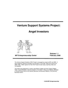 Venture Support Systems Project: Angel Investors MIT Entrepreneurship Center  Release 1.1