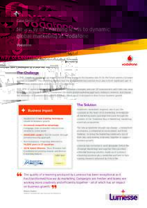 Case Study  New way of Learning leads to dynamic global marketing at Vodafone Vodafone