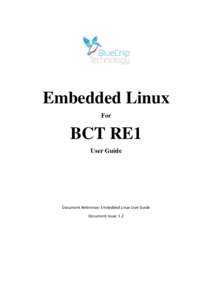 Embedded Linux For BCT RE1 User Guide