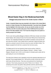Hannoveraner RhythmusVerden, 26. März 2016 BZ  Mixed Easter Bag in the Niedersachsenhalle