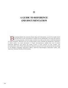 11 A GUIDE TO REFERENCE AND DOCUMENTATION B
