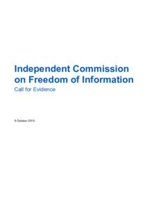 Independent Commission on Freedom of Information Call for Evidence