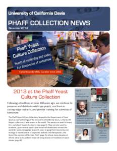 PHAFF COLLECTION NEWS December 2013 &  Kyria&Boundy,Mills,&Curator&since&2001&