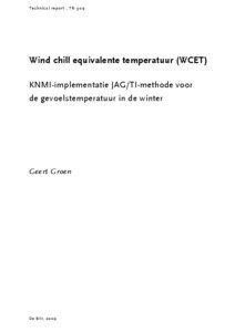 Technical report ; TR-309  Wind chill equivalente temperatuur (WCET)