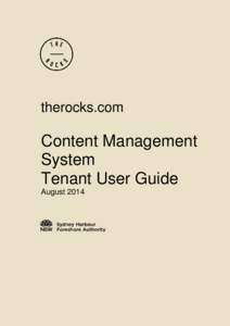 therocks.com  Content Management System Tenant User Guide August 2014