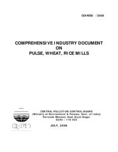 COINDSCOMPREHENSIVE INDUSTRY DOCUMENT ON PULSE, WHEAT, RICE MILLS