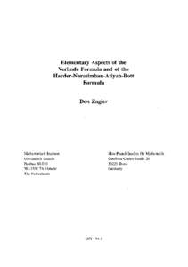 Elementary Aspects of the Verlinde Formula and of the Harder-Narasimhan-Atiyah-Bott Formula  Don Zagier