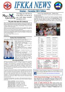 International Federation of Karate Kyokushinkai Australia Inc. (IFKKA)  O Occttoobbeerr –– DDeecceem mbbeerr[removed]EEddiittiioonn