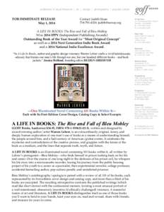 A Life In Books Press Release 5_14**.indd