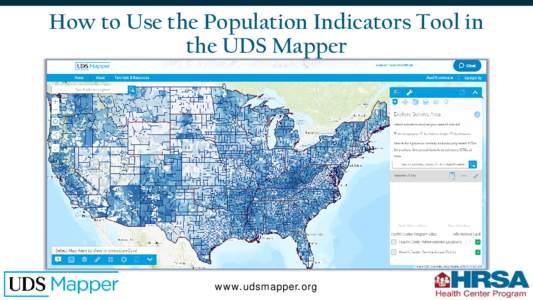How to Use the Population Indicators Tool in the UDS Mapper