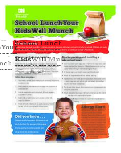School LunchYour KidsWill Munch Eating for learning Studies show that well-nourished children are able to concentrate longer and perform better at school. Children are ready to learn and are more alert when they eat a va