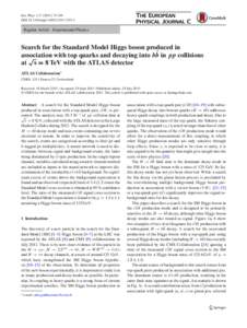 Eur. Phys. J. C:349 DOIepjc/s10052Regular Article - Experimental Physics  Search for the Standard Model Higgs boson produced in
