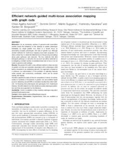 BIOINFORMATICS  Vol. 29 ISMB/ECCB 2013, pages i171–i179 doi:bioinformatics/btt238  Efficient network-guided multi-locus association mapping