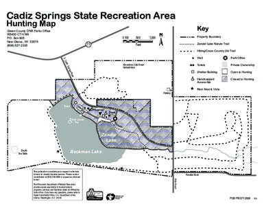 Cadiz Springs State Recreation Area Hunting Map Key  Green County DNR Parks Office