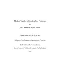 Electron Transfer in Functionalized Fullerenes