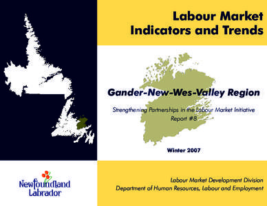 Labour Market Indicators and Trends Gander-New-Wes-Valley Region Strengthening Partnerships in the Labour Market Initiative