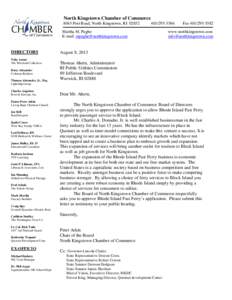 Microsoft Word - Charlie Donadio PUC letter Aug 2013