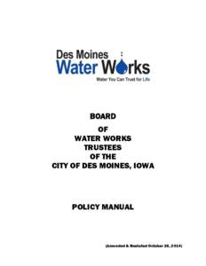 BOARD OF WATER WORKS TRUSTEES OF THE CITY OF DES MOINES, IOWA