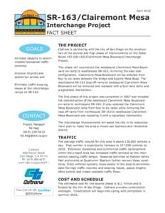 AprilSR-163/Clairemont Mesa Interchange Project FACT SHEET GOALS