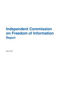 Independent Commission on Freedom of Information Report