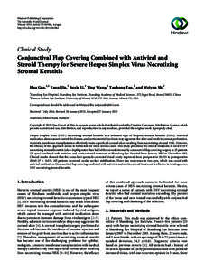 Hindawi Publishing Corporation e Scientiﬁc World Journal Volume 2015, Article ID[removed], 6 pages http://dx.doi.org[removed][removed]Clinical Study