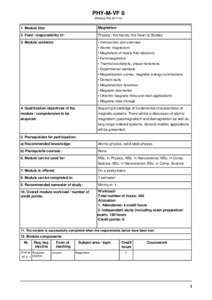 PHY-M-VF 6 Effective WSModule title:  Magnetism